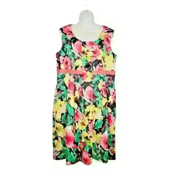 Kim Rogers Dresses & Skirts - KIM ROGERS Womans FLORAL Dress Lined Top STRETCH Multi Color size 18